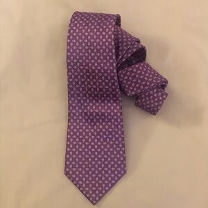 Valentino Lavender 100% Silk Geometric Men's Tie; Italian; GORGEOUS
